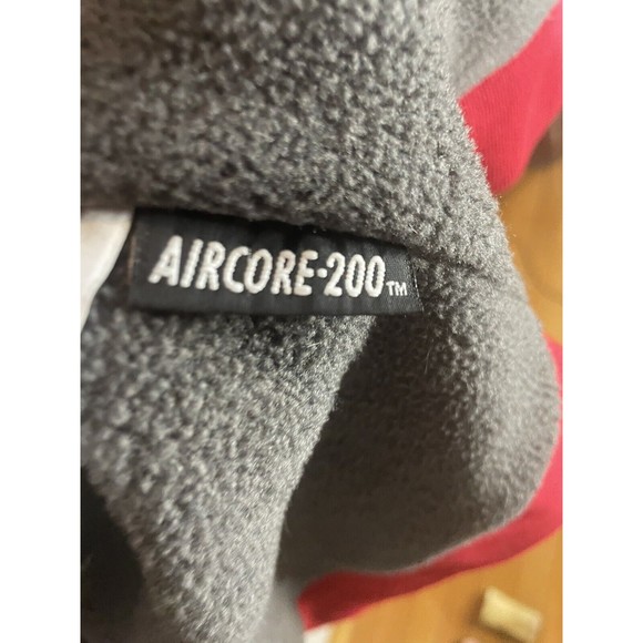 Lands’ End Aircore-200 Polartec Fleece Lined Red/Gray Jacket - Medium, 10-12 - Picture 5 of 7